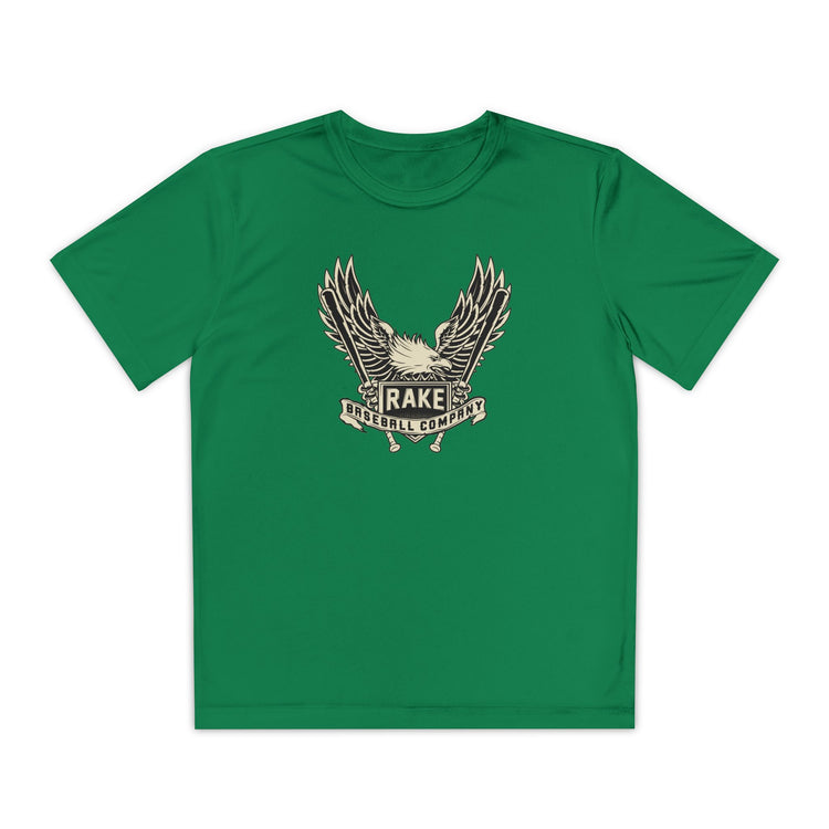 Kids Rake Eagle Dry Fit Tee - Rake Baseball Company - RAKE BASEBALL | BASEBALL T-SHIRT | BASEBALL CLOTHING | GOOD VIBES ONLY