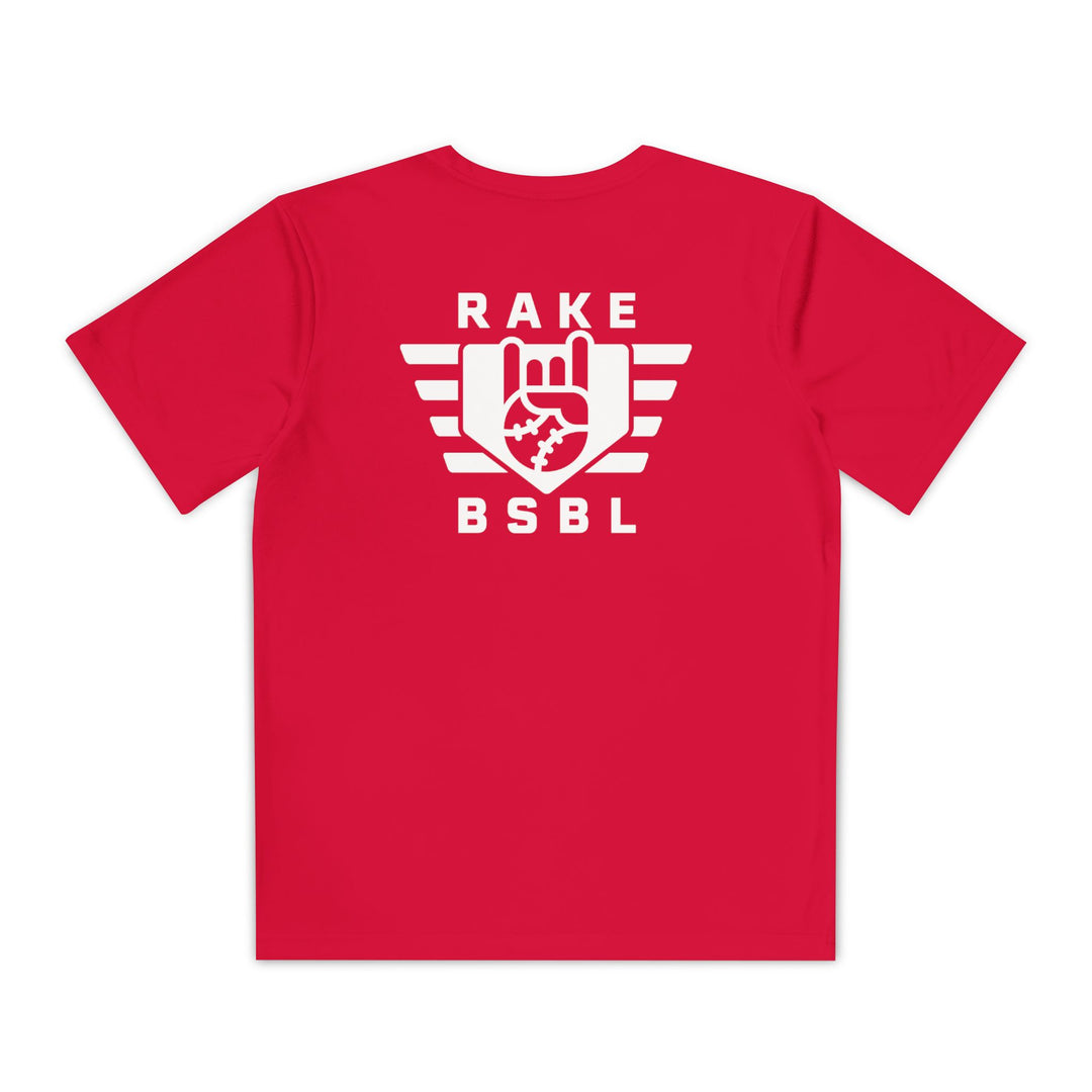 Kids Rake Flag Dry Fit Tee - Rake Baseball Company - RAKE BASEBALL | BASEBALL T-SHIRT | BASEBALL CLOTHING | GOOD VIBES ONLY
