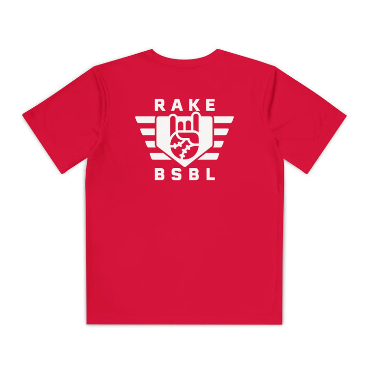 Kids Rake Flag Dry Fit Tee - Rake Baseball Company - RAKE BASEBALL | BASEBALL T-SHIRT | BASEBALL CLOTHING | GOOD VIBES ONLY
