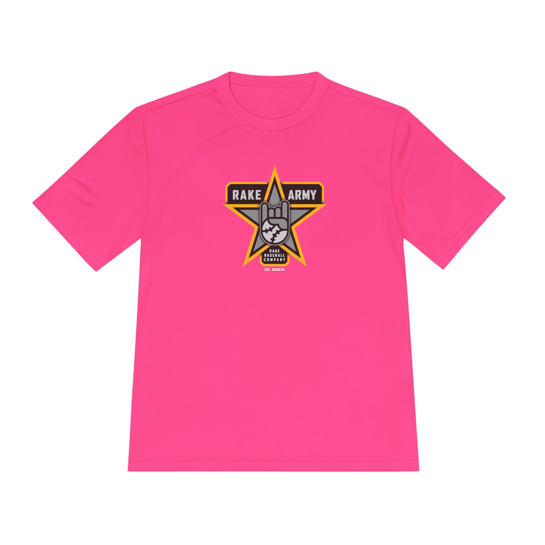 Rake Army Dry Fit Tee - Rake Baseball Company - RAKE BASEBALL | BASEBALL T-SHIRT | BASEBALL CLOTHING | GOOD VIBES ONLY