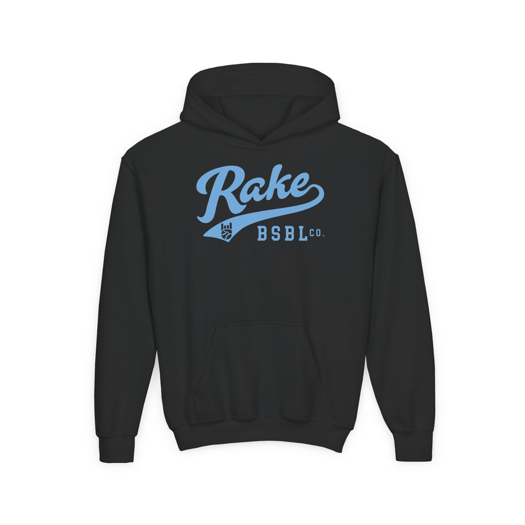 Kids Rake Script (Light Blue) Hoodie
