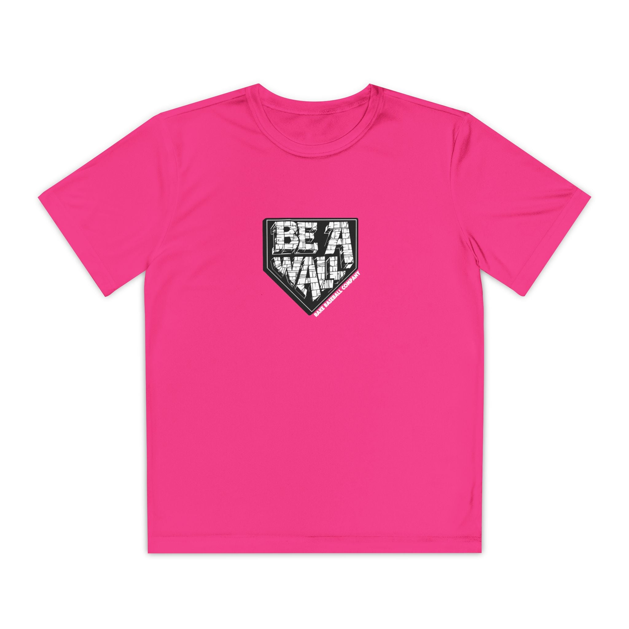 Kids Be A Wall Dry Fit Tee - Rake Baseball Company - RAKE BASEBALL | BASEBALL T-SHIRT | BASEBALL CLOTHING | GOOD VIBES ONLY