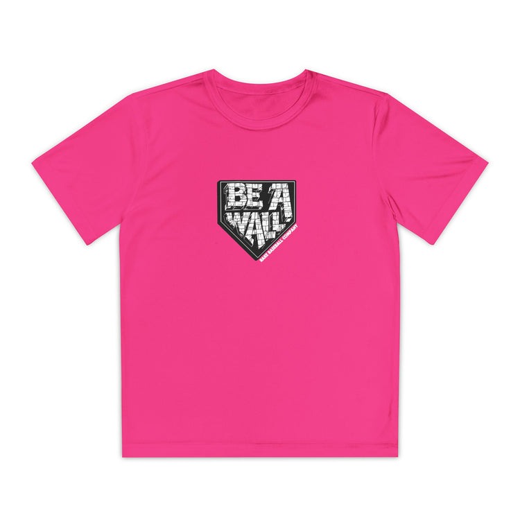 Kids Be A Wall Dry Fit Tee - Rake Baseball Company - RAKE BASEBALL | BASEBALL T-SHIRT | BASEBALL CLOTHING | GOOD VIBES ONLY