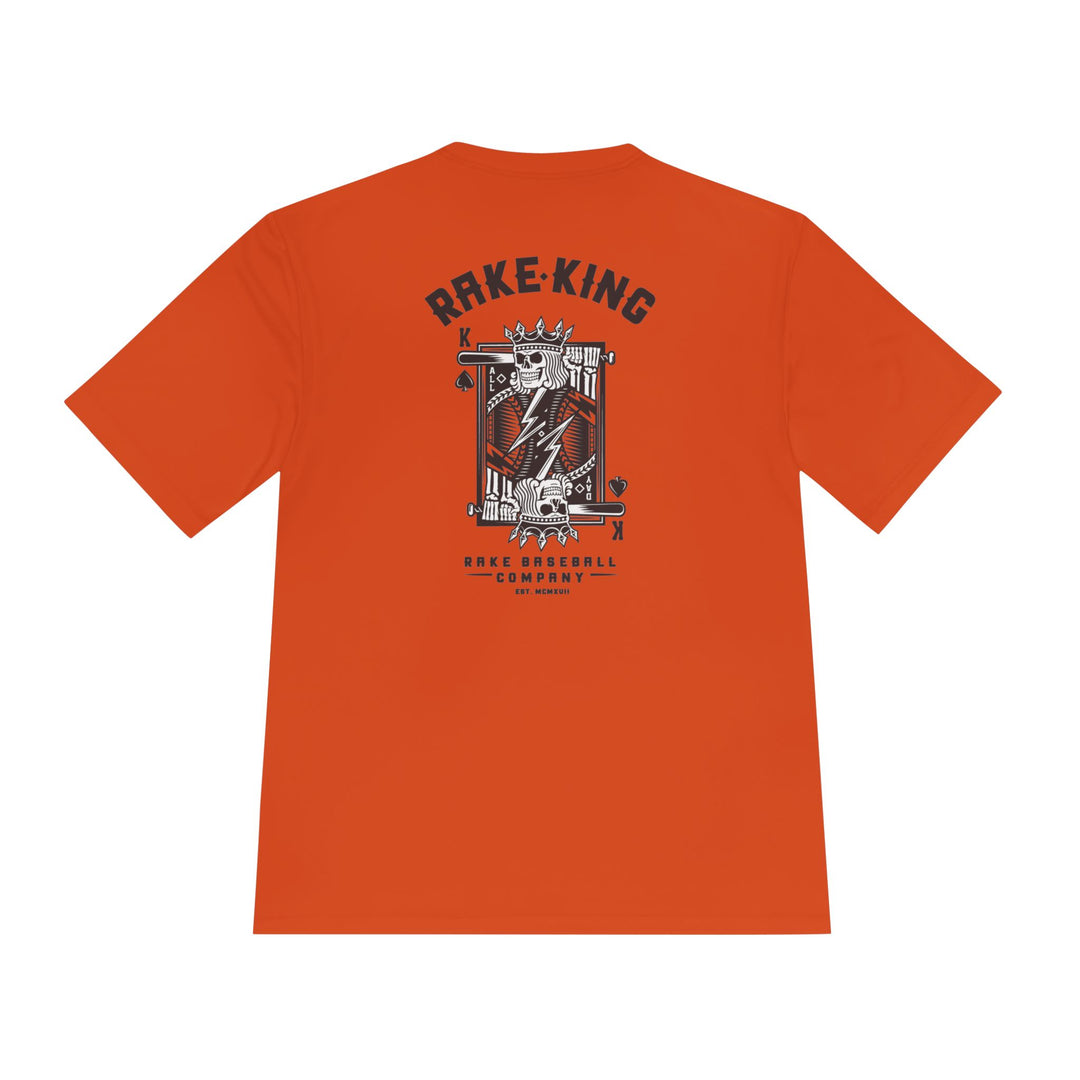 Rake King Dry Fit Tee - Rake Baseball Company - RAKE BASEBALL | BASEBALL T-SHIRT | BASEBALL CLOTHING | GOOD VIBES ONLY