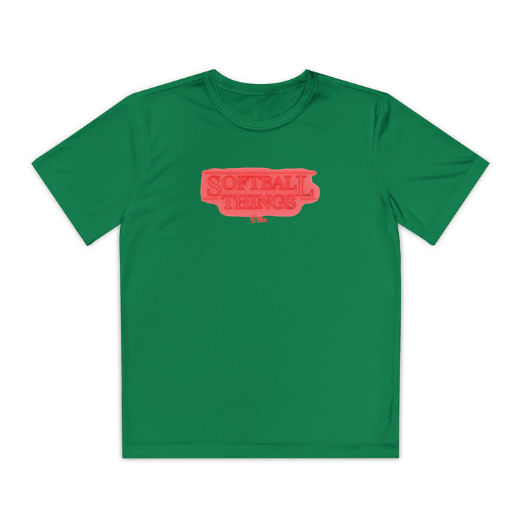 Kids Softball Things Dry Fit Tee - Rake Baseball Company - RAKE BASEBALL | BASEBALL T-SHIRT | BASEBALL CLOTHING | GOOD VIBES ONLY