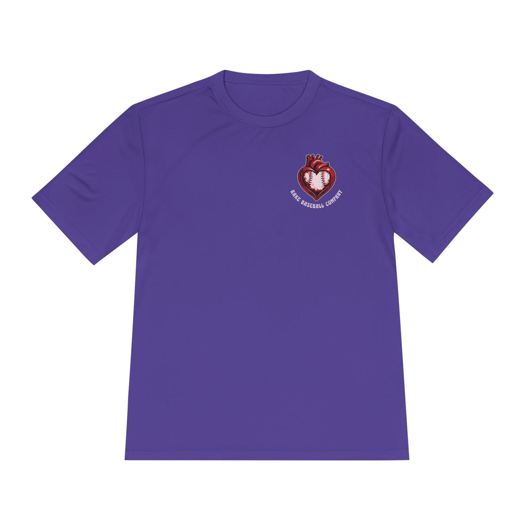 True Amor Baseball Dry Fit Tee - Rake Baseball Company - RAKE BASEBALL | BASEBALL T-SHIRT | BASEBALL CLOTHING | GOOD VIBES ONLY