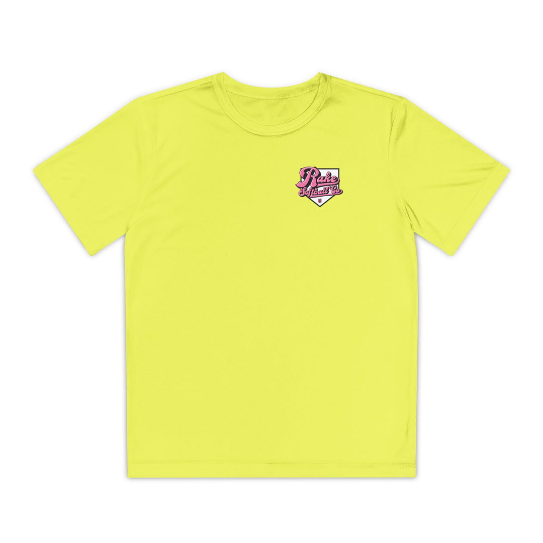 Kids Rake Softball Co. Dry Fit Tee - Rake Baseball Company - RAKE BASEBALL | BASEBALL T-SHIRT | BASEBALL CLOTHING | GOOD VIBES ONLY