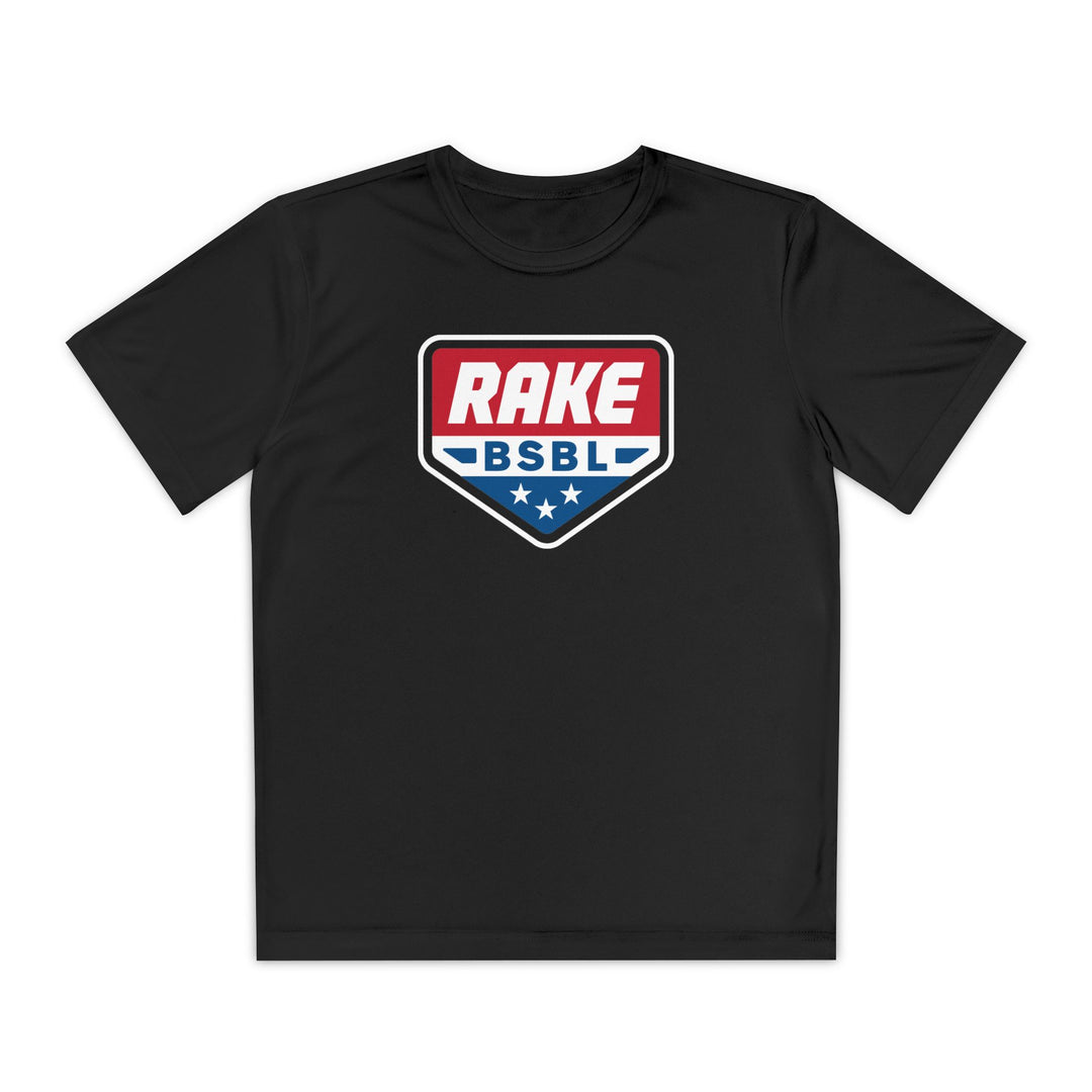 Kids Rake Flag Plate Dry Fit Tee