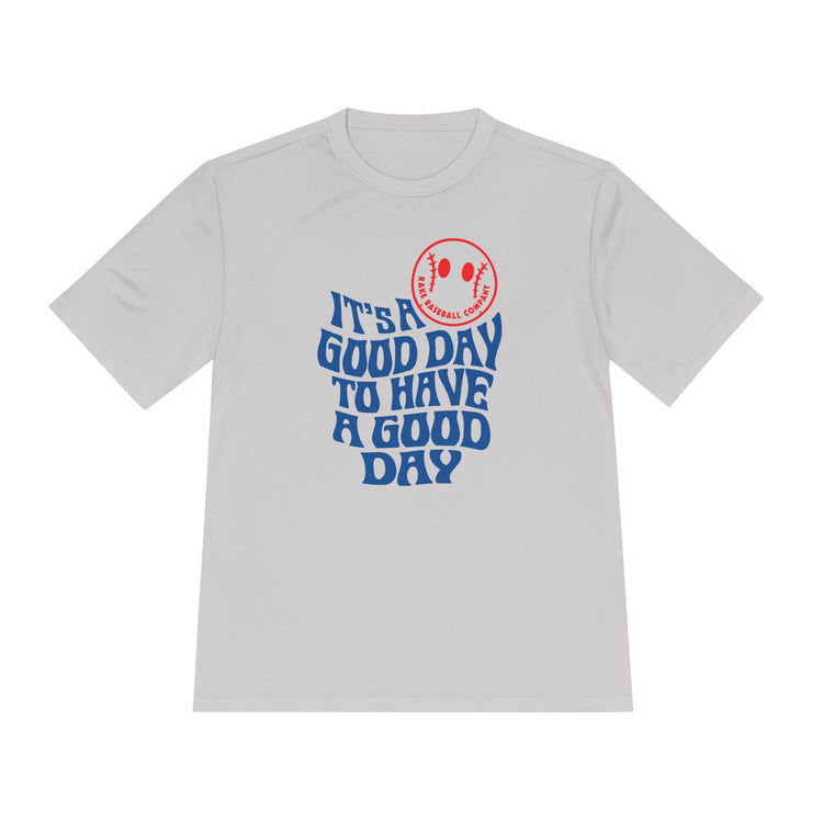 It's A Good Day Dry Fit Tee - Rake Baseball Company - RAKE BASEBALL | BASEBALL T-SHIRT | BASEBALL CLOTHING | GOOD VIBES ONLY