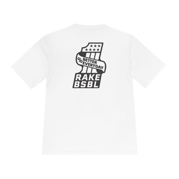 One Percent Better Dry Fit Tee - Rake Baseball Company - RAKE BASEBALL | BASEBALL T-SHIRT | BASEBALL CLOTHING | GOOD VIBES ONLY