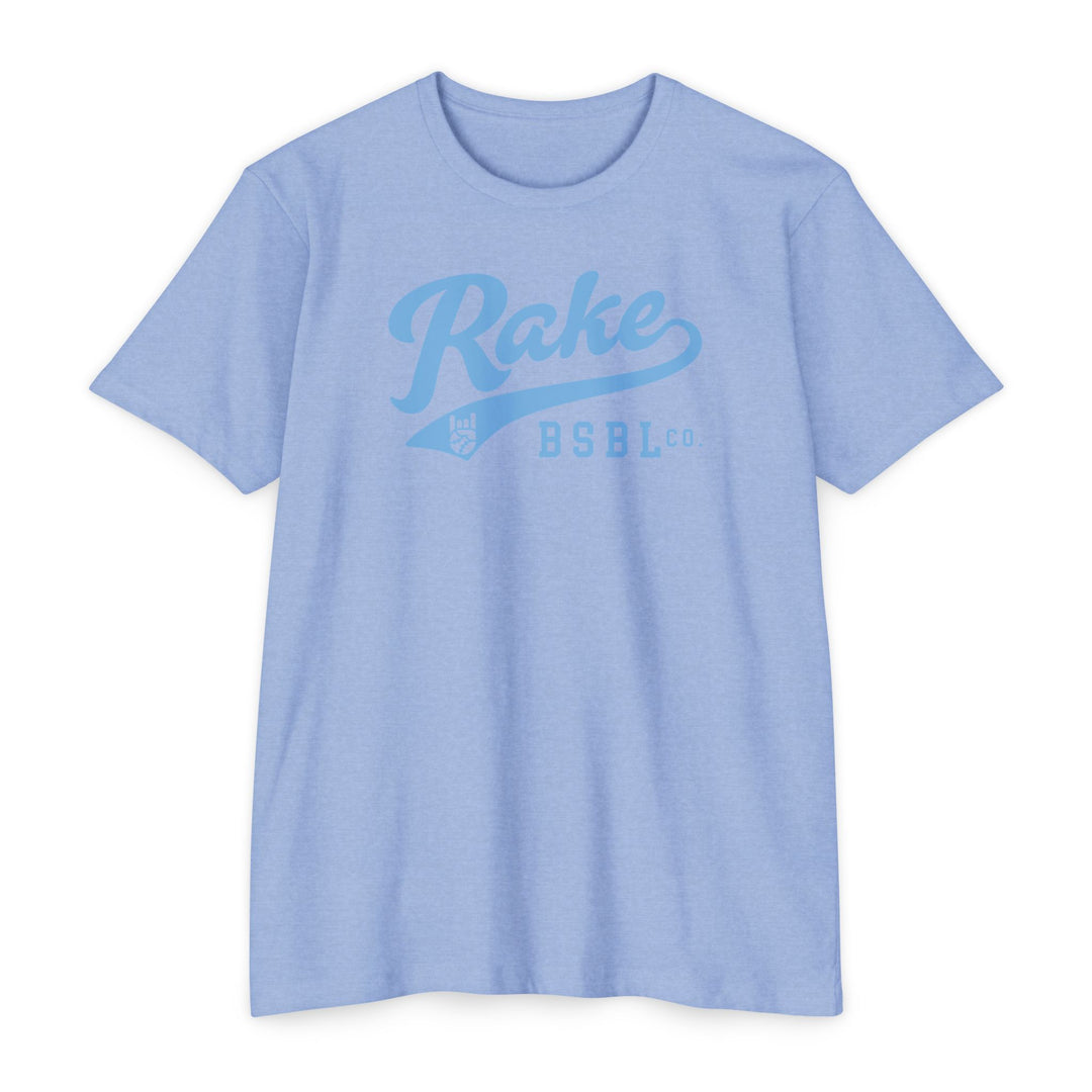 Rake Light Blue Script Tee