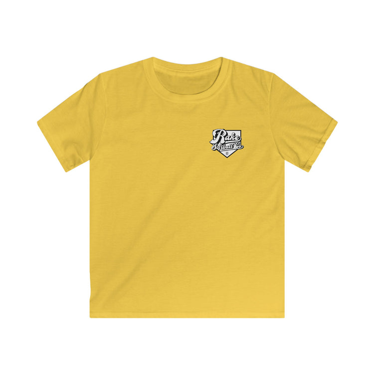 Kids Rake Softball Co. Tee - Rake Baseball Company - RAKE BASEBALL | BASEBALL T-SHIRT | BASEBALL CLOTHING | GOOD VIBES ONLY