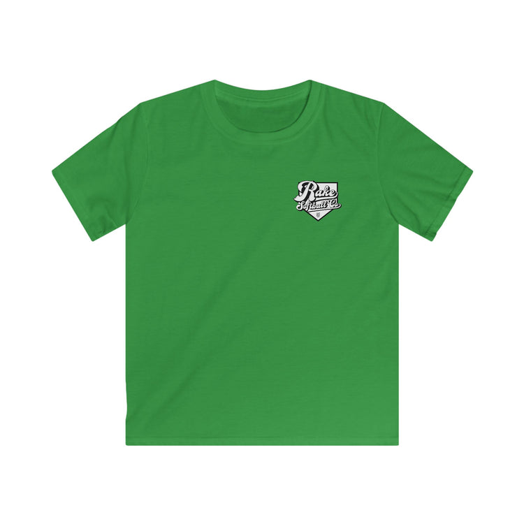 Kids Rake Softball Co. Tee - Rake Baseball Company - RAKE BASEBALL | BASEBALL T-SHIRT | BASEBALL CLOTHING | GOOD VIBES ONLY