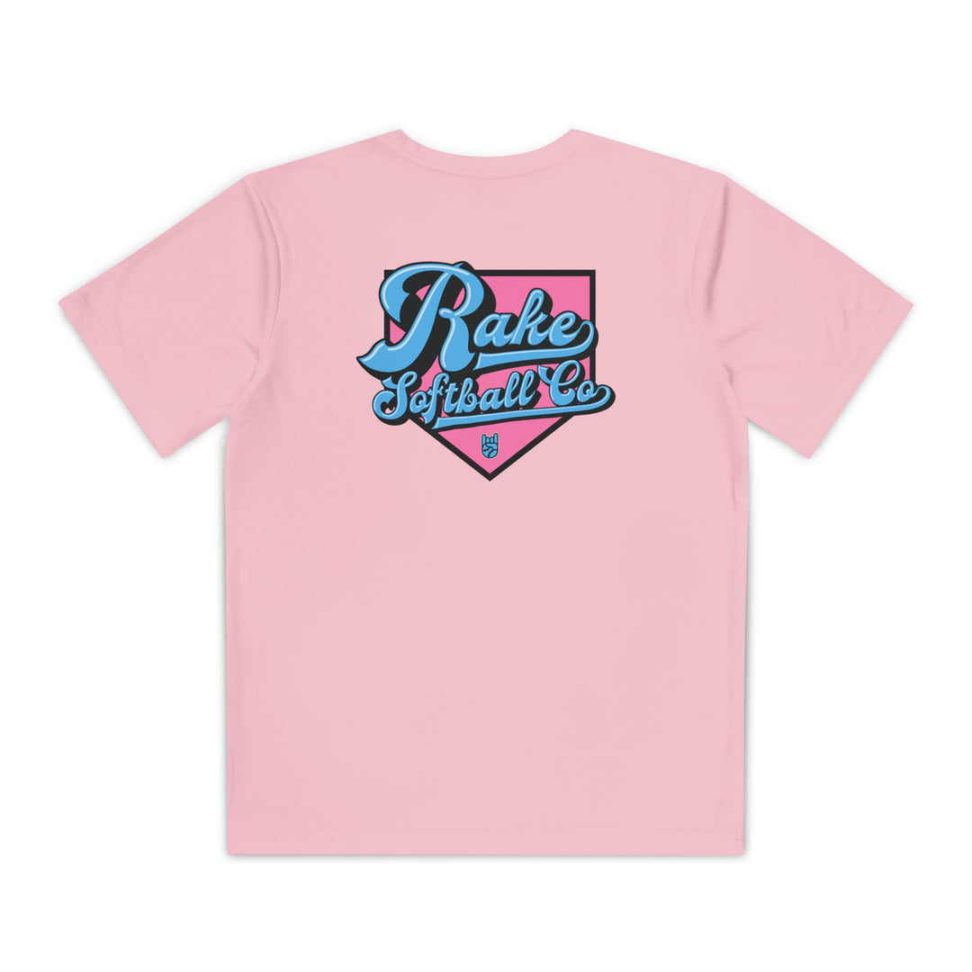 Kids Rake Softball Co. Dry Fit Tee - Rake Baseball Company - RAKE BASEBALL | BASEBALL T-SHIRT | BASEBALL CLOTHING | GOOD VIBES ONLY