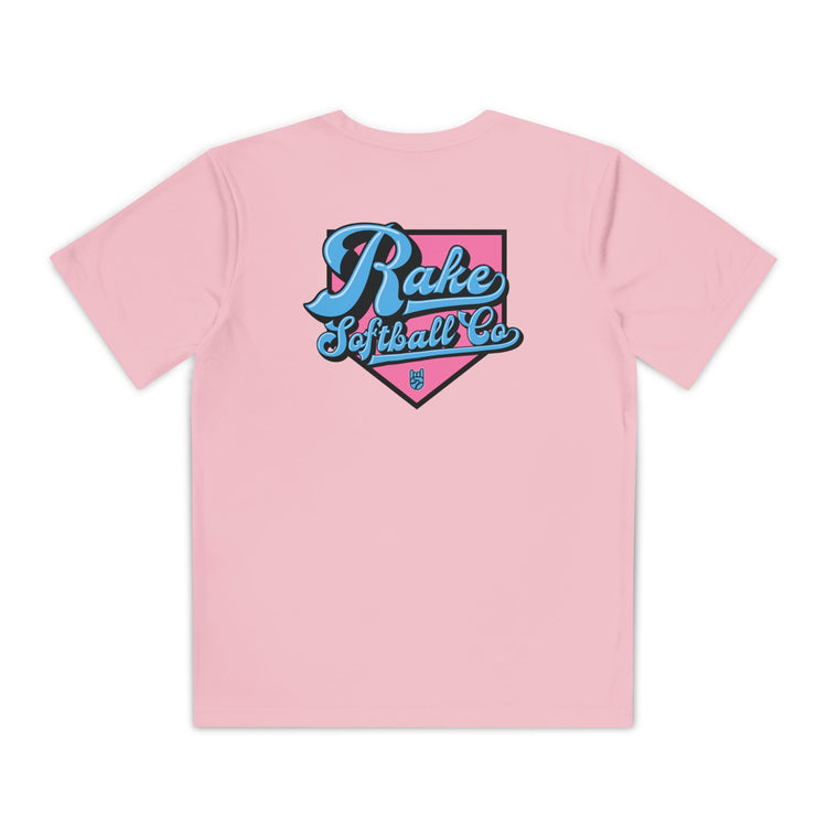 Kids Rake Softball Co. Dry Fit Tee - Rake Baseball Company - RAKE BASEBALL | BASEBALL T-SHIRT | BASEBALL CLOTHING | GOOD VIBES ONLY