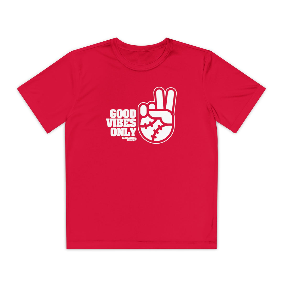 Kids Washington Inspired GVO Dry Fit Tee - Rake Baseball Company - RAKE BASEBALL | BASEBALL T-SHIRT | BASEBALL CLOTHING | GOOD VIBES ONLY