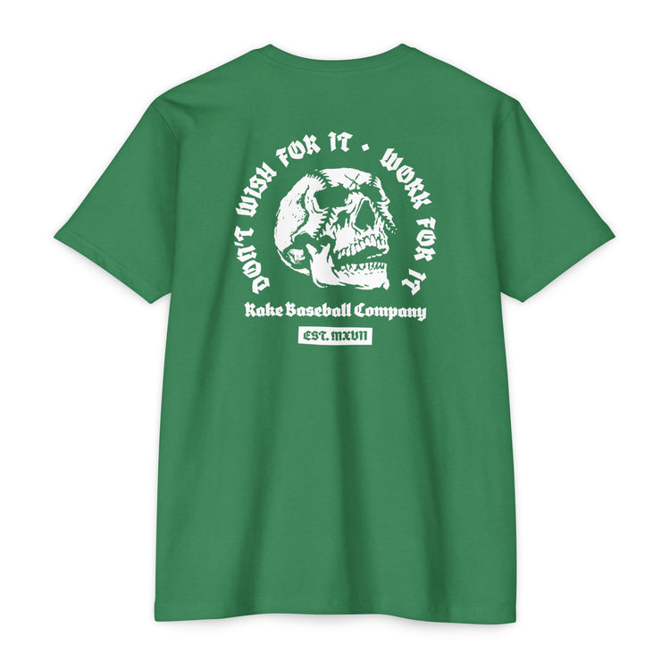 Skull Work For It Tee - Rake Baseball Company - RAKE BASEBALL | BASEBALL T-SHIRT | BASEBALL CLOTHING | GOOD VIBES ONLY