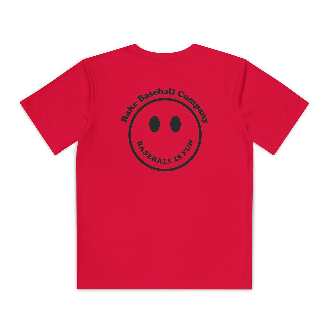 Kids Baseball Is Fun Dry Fit Tee - Rake Baseball Company - RAKE BASEBALL | BASEBALL T-SHIRT | BASEBALL CLOTHING | GOOD VIBES ONLY