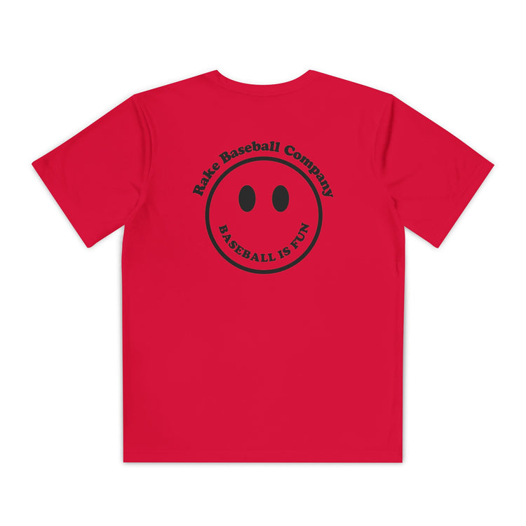 Kids Baseball Is Fun Dry Fit Tee - Rake Baseball Company - RAKE BASEBALL | BASEBALL T-SHIRT | BASEBALL CLOTHING | GOOD VIBES ONLY