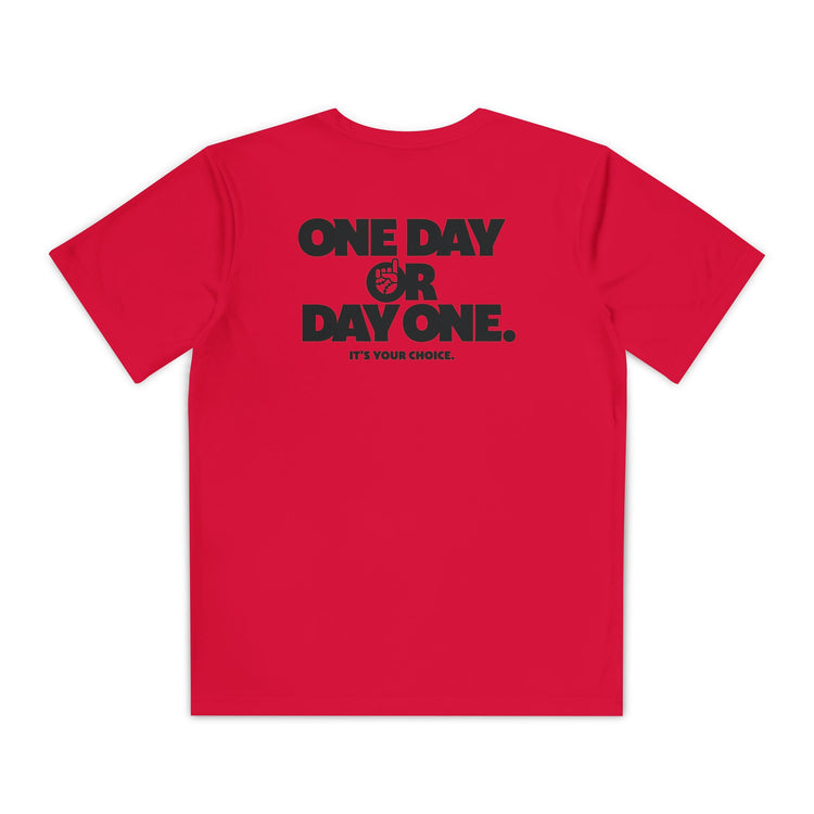 Kids One Day or Day One Dry Fit Tee - Rake Baseball Company - RAKE BASEBALL | BASEBALL T-SHIRT | BASEBALL CLOTHING | GOOD VIBES ONLY
