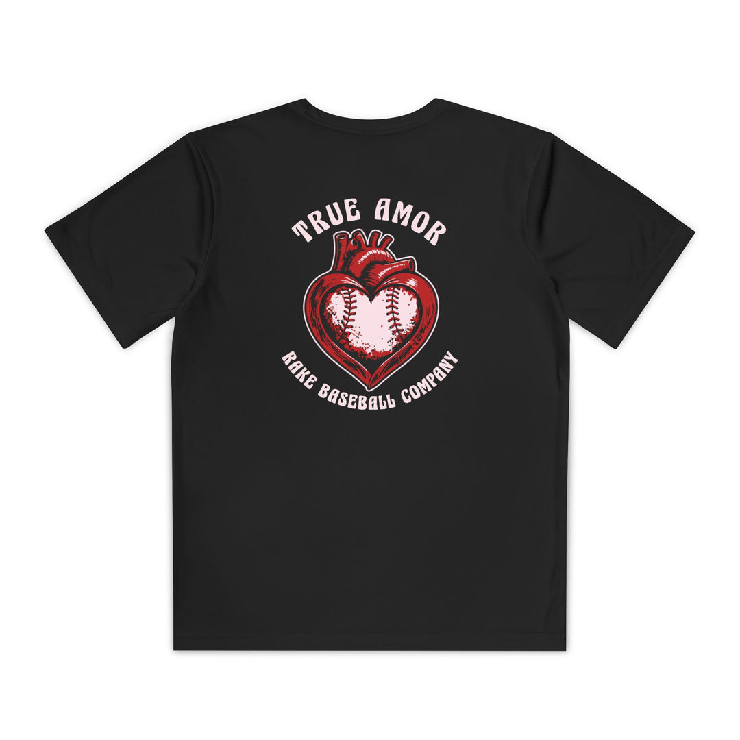 Kids True Amor Baseball Dry Fit Tee - Rake Baseball Company - RAKE BASEBALL | BASEBALL T-SHIRT | BASEBALL CLOTHING | GOOD VIBES ONLY
