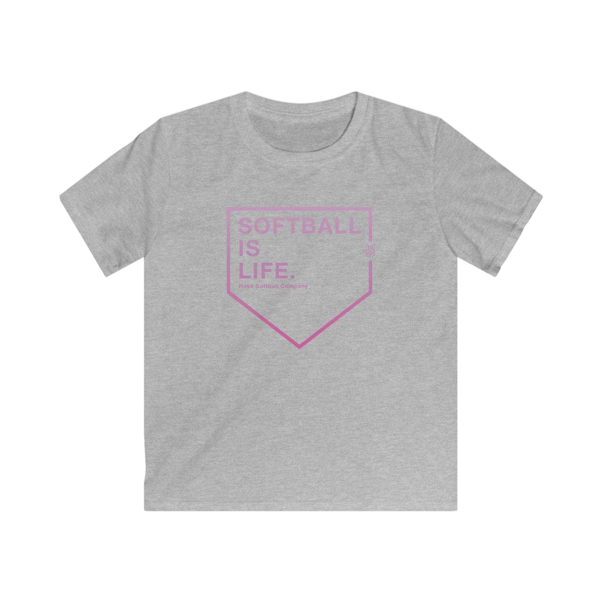 Kids Softball Is Life Tee - Rake Baseball Company - RAKE BASEBALL | BASEBALL T-SHIRT | BASEBALL CLOTHING | GOOD VIBES ONLY