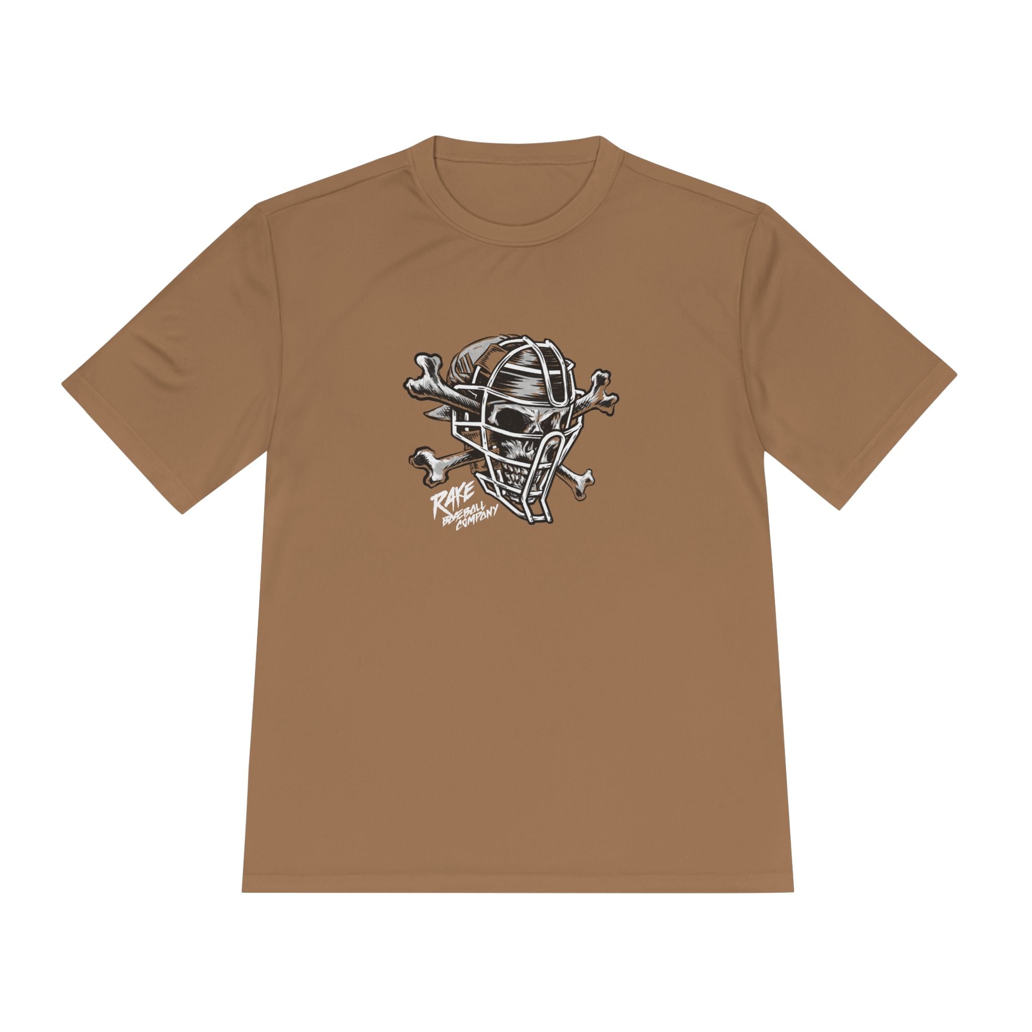 Skull & Bones Catching Dry Fit Tee - Rake Baseball Company - RAKE BASEBALL | BASEBALL T-SHIRT | BASEBALL CLOTHING | GOOD VIBES ONLY