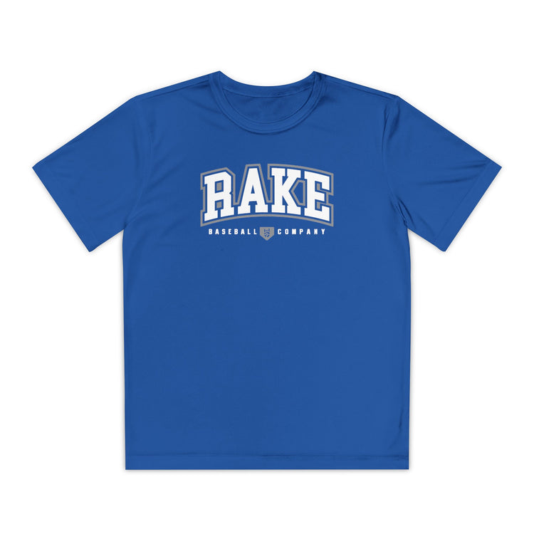 Kids Rake Collegiate Dry Fit Tee - Rake Baseball Company - RAKE BASEBALL | BASEBALL T-SHIRT | BASEBALL CLOTHING | GOOD VIBES ONLY