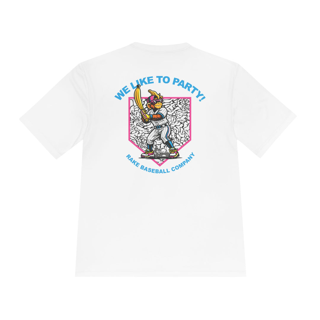 Party Animals Inspired Dry Fit Tee - Rake Baseball Company - RAKE BASEBALL | BASEBALL T-SHIRT | BASEBALL CLOTHING | GOOD VIBES ONLY