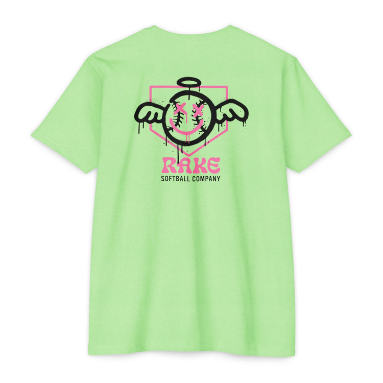 She Angel Drip Softball Tee - Rake Baseball Company - RAKE BASEBALL | BASEBALL T-SHIRT | BASEBALL CLOTHING | GOOD VIBES ONLY