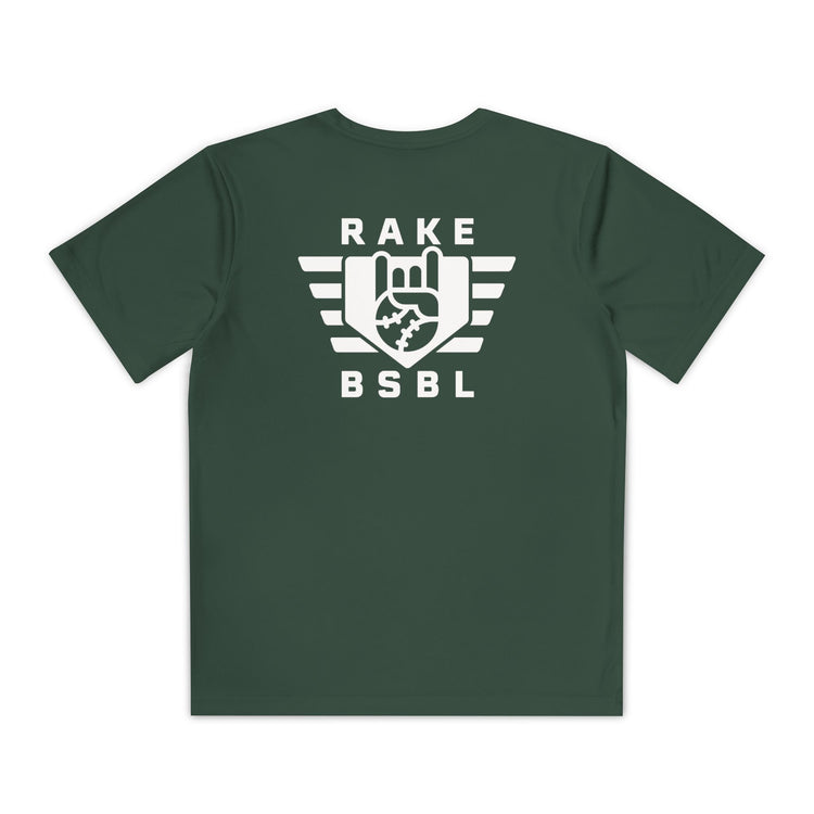 Kids Rake Flag Dry Fit Tee - Rake Baseball Company - RAKE BASEBALL | BASEBALL T-SHIRT | BASEBALL CLOTHING | GOOD VIBES ONLY