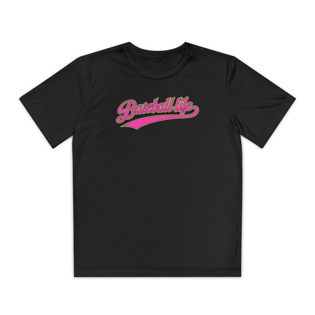 Kids Baseball Life Pink Edition Dry Fit Tee