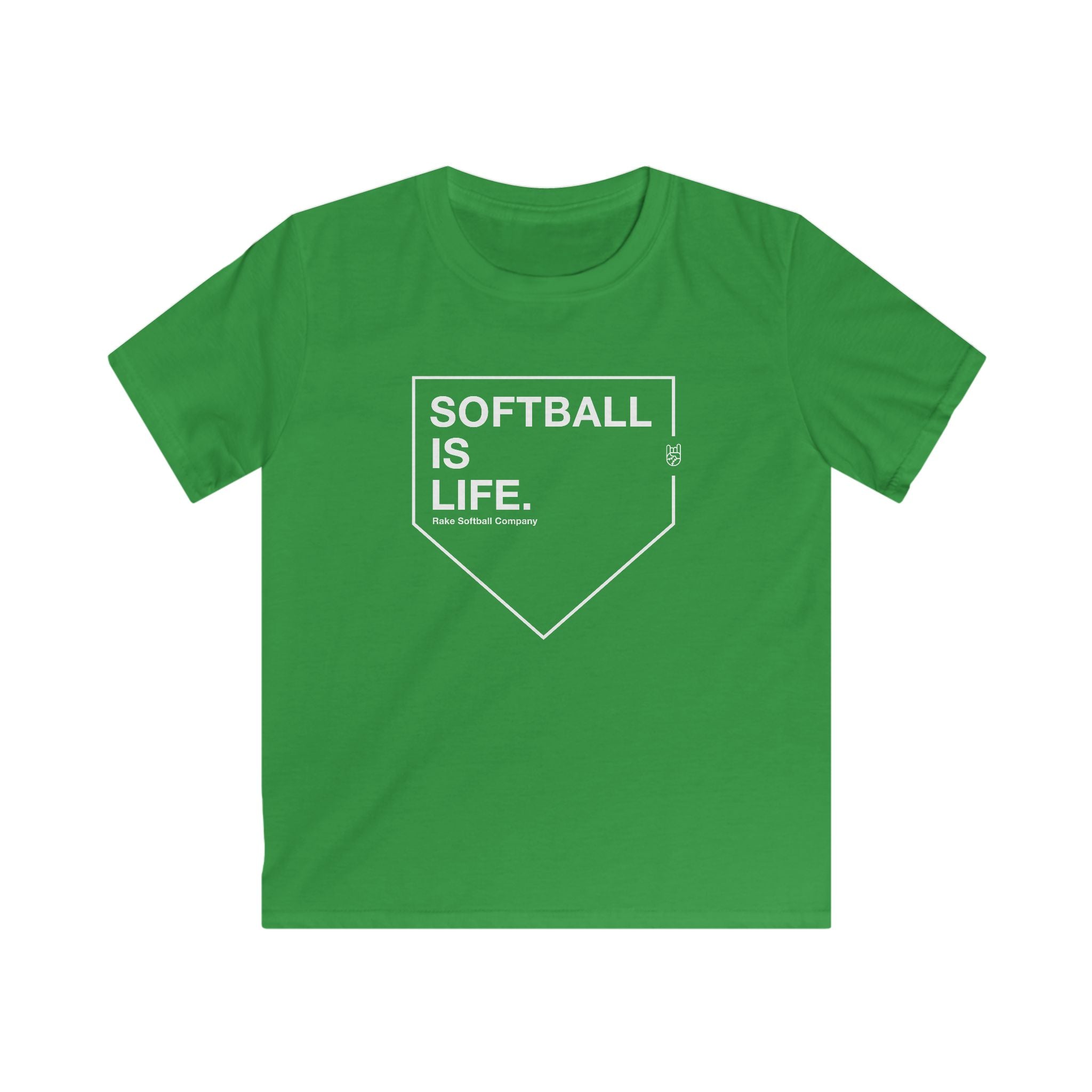 Kids Softball Is Life Tee - Rake Baseball Company - RAKE BASEBALL | BASEBALL T-SHIRT | BASEBALL CLOTHING | GOOD VIBES ONLY