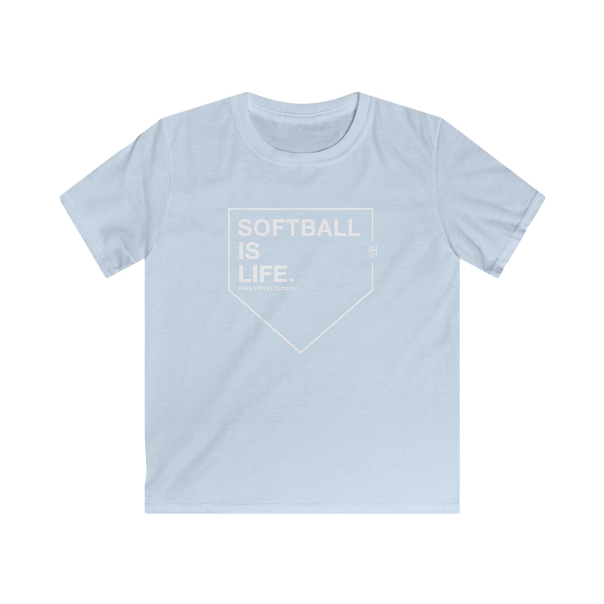 Kids Softball Is Life Tee - Rake Baseball Company - RAKE BASEBALL | BASEBALL T-SHIRT | BASEBALL CLOTHING | GOOD VIBES ONLY