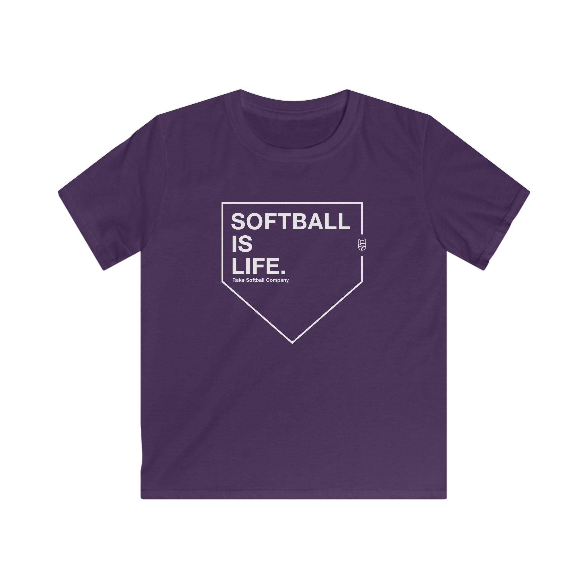 Kids Softball Is Life Tee - Rake Baseball Company - RAKE BASEBALL | BASEBALL T-SHIRT | BASEBALL CLOTHING | GOOD VIBES ONLY