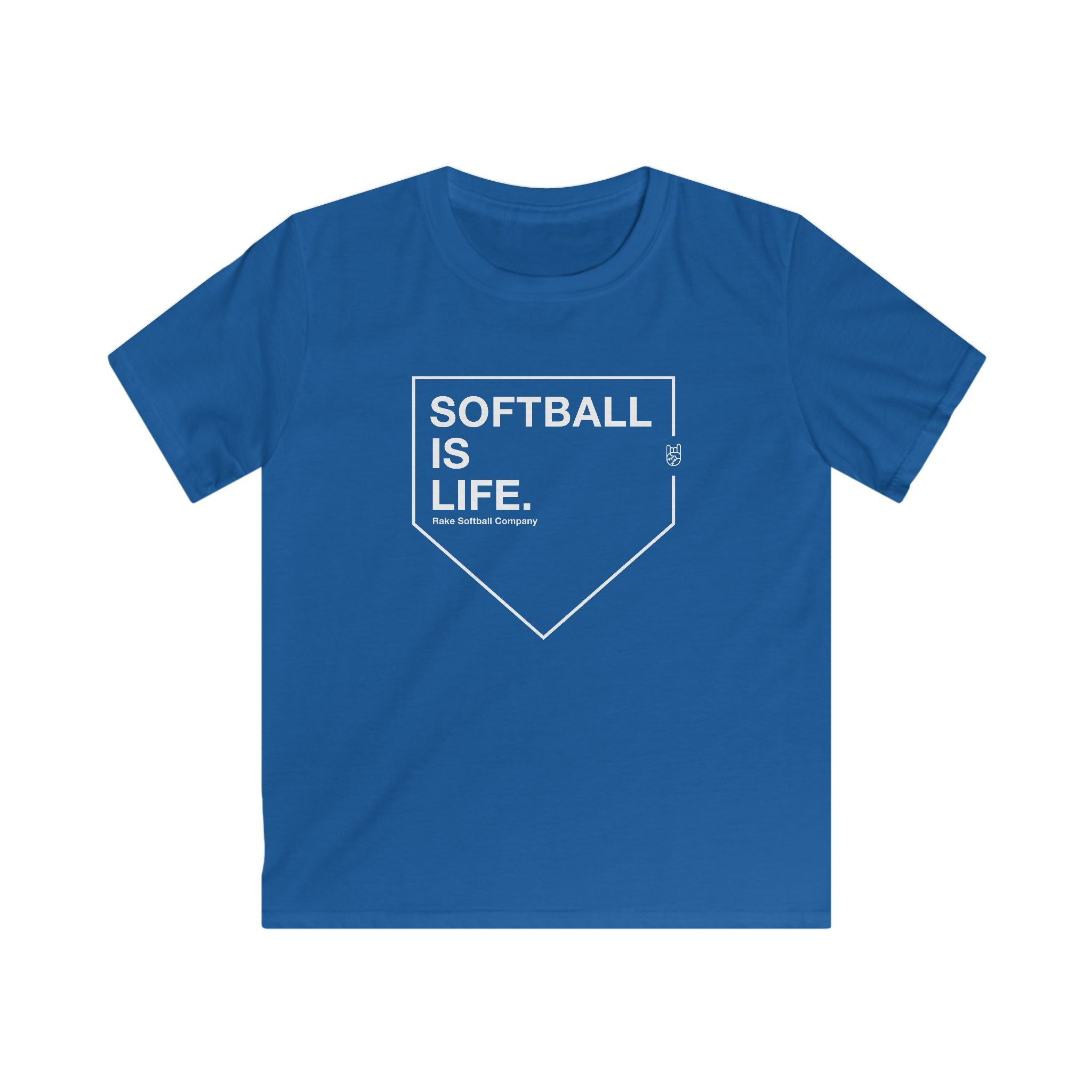 Kids Softball Is Life Tee - Rake Baseball Company - RAKE BASEBALL | BASEBALL T-SHIRT | BASEBALL CLOTHING | GOOD VIBES ONLY
