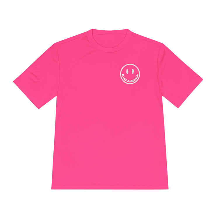 Rake Smile Dry Fit Tee - Rake Baseball Company - RAKE BASEBALL | BASEBALL T-SHIRT | BASEBALL CLOTHING | GOOD VIBES ONLY