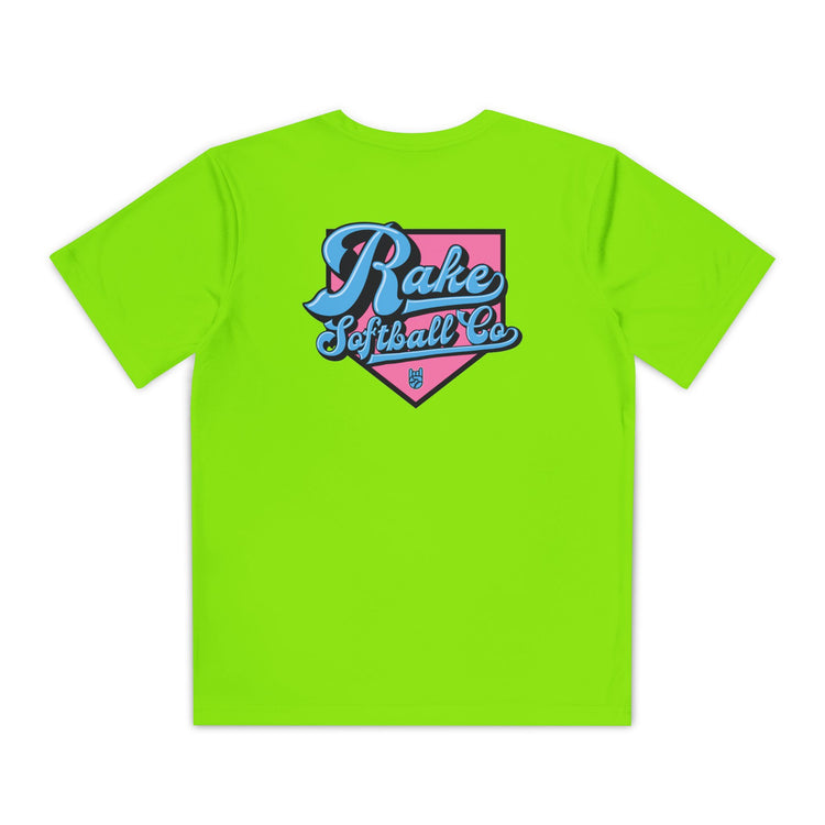 Kids Rake Softball Co. Dry Fit Tee - Rake Baseball Company - RAKE BASEBALL | BASEBALL T-SHIRT | BASEBALL CLOTHING | GOOD VIBES ONLY