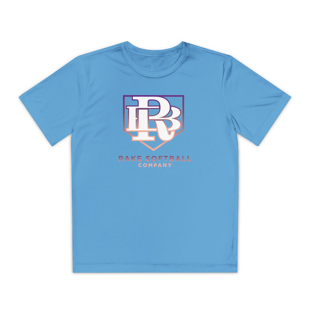 Kids RB Homeplate Softball Dry Fit Tee - Rake Baseball Company - RAKE BASEBALL | BASEBALL T-SHIRT | BASEBALL CLOTHING | GOOD VIBES ONLY