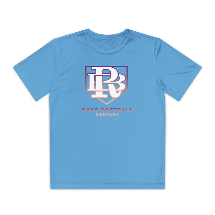 Kids RB Homeplate Softball Dry Fit Tee - Rake Baseball Company - RAKE BASEBALL | BASEBALL T-SHIRT | BASEBALL CLOTHING | GOOD VIBES ONLY