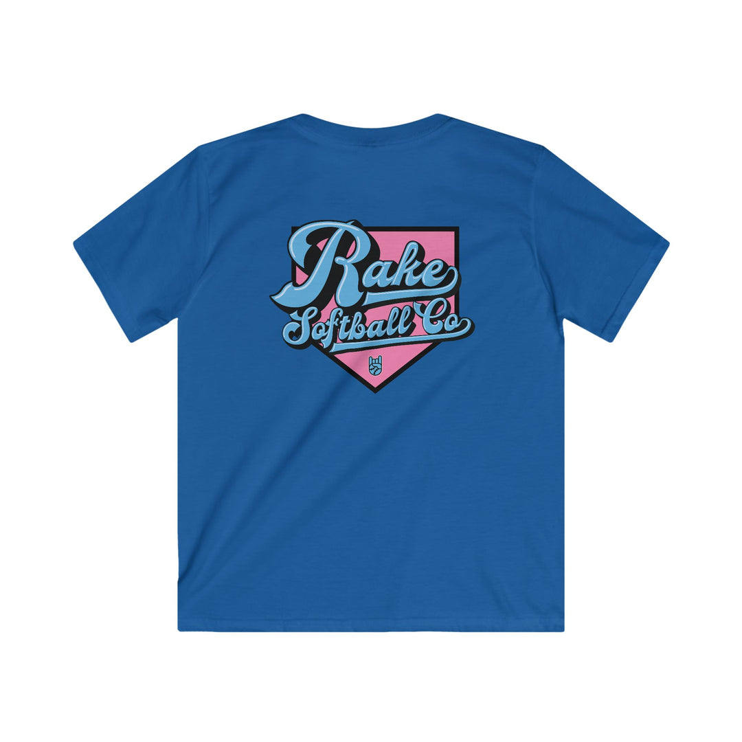 Kids Rake Softball Co. Tee - Rake Baseball Company - RAKE BASEBALL | BASEBALL T-SHIRT | BASEBALL CLOTHING | GOOD VIBES ONLY