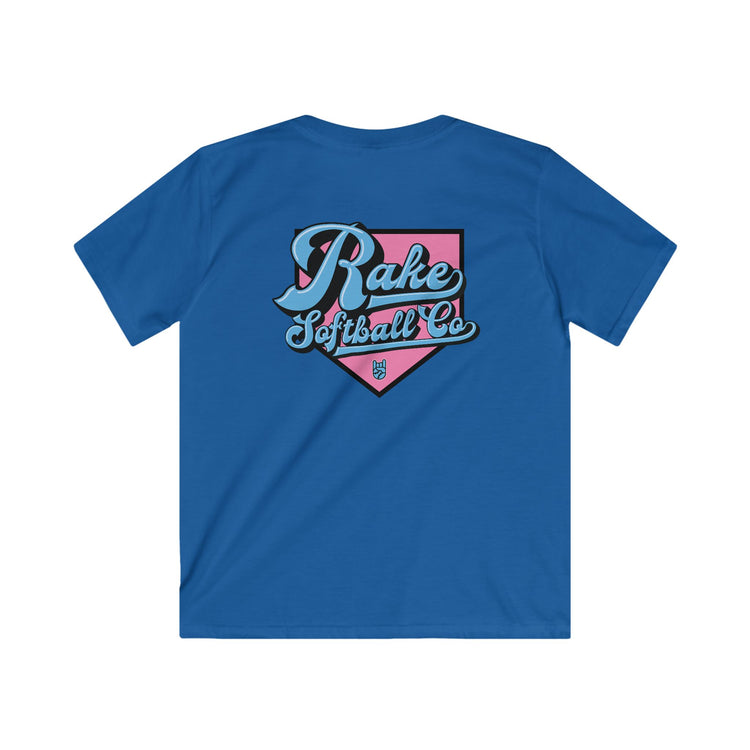 Kids Rake Softball Co. Tee - Rake Baseball Company - RAKE BASEBALL | BASEBALL T-SHIRT | BASEBALL CLOTHING | GOOD VIBES ONLY