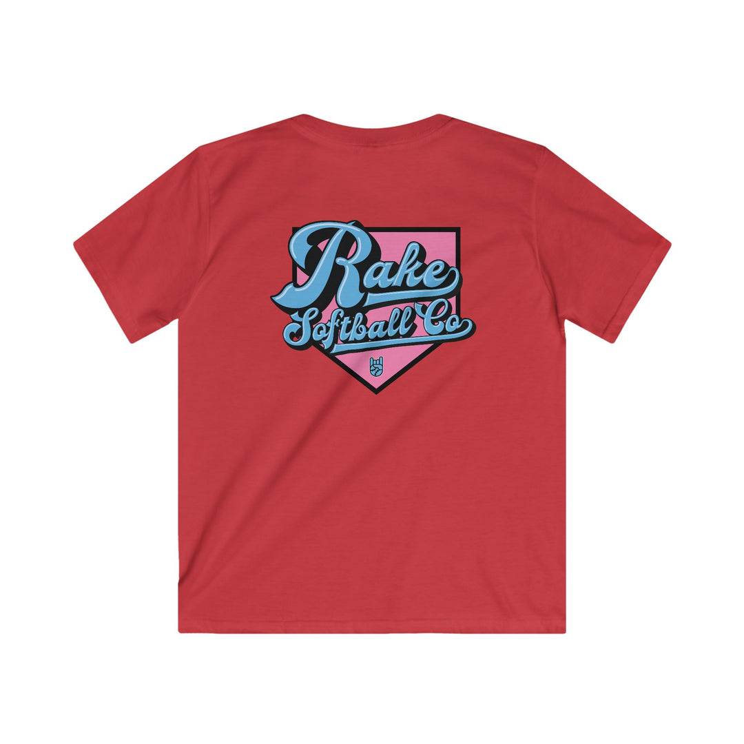 Kids Rake Softball Co. Tee - Rake Baseball Company - RAKE BASEBALL | BASEBALL T-SHIRT | BASEBALL CLOTHING | GOOD VIBES ONLY
