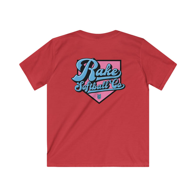 Kids Rake Softball Co. Tee - Rake Baseball Company - RAKE BASEBALL | BASEBALL T-SHIRT | BASEBALL CLOTHING | GOOD VIBES ONLY