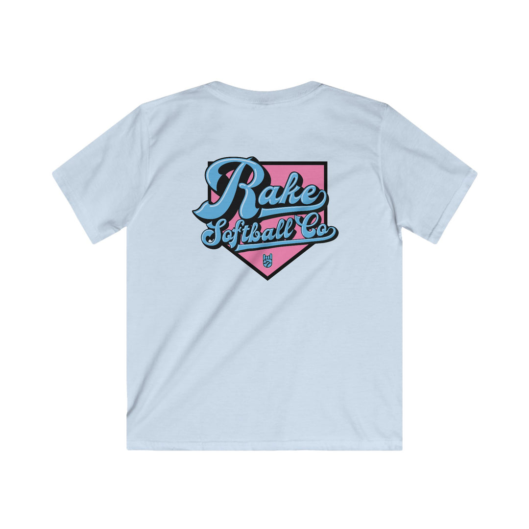 Kids Rake Softball Co. Tee - Rake Baseball Company - RAKE BASEBALL | BASEBALL T-SHIRT | BASEBALL CLOTHING | GOOD VIBES ONLY