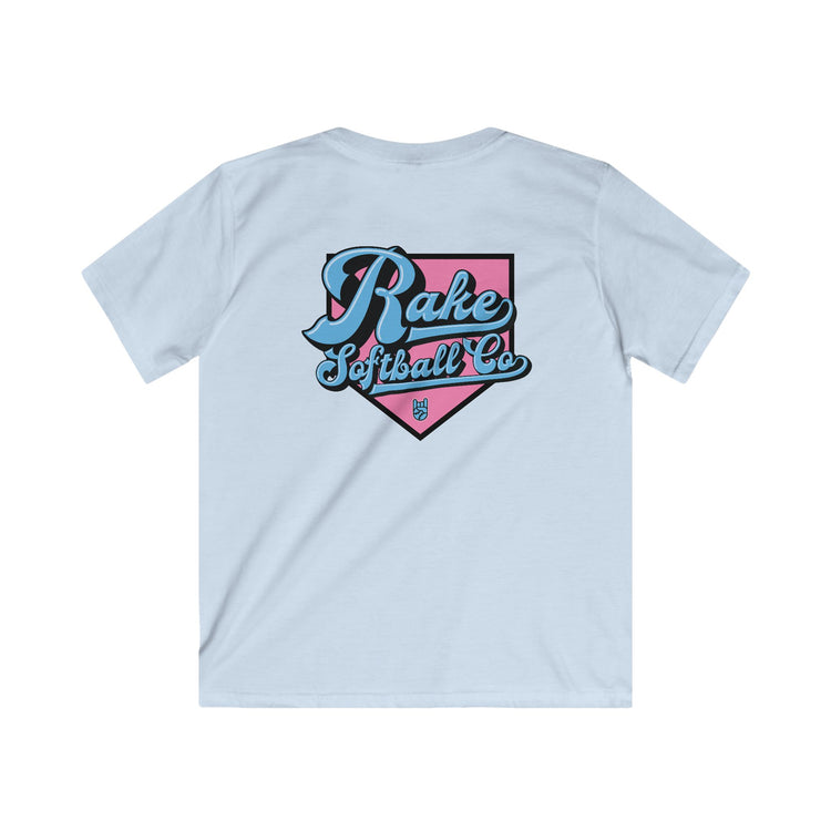 Kids Rake Softball Co. Tee - Rake Baseball Company - RAKE BASEBALL | BASEBALL T-SHIRT | BASEBALL CLOTHING | GOOD VIBES ONLY