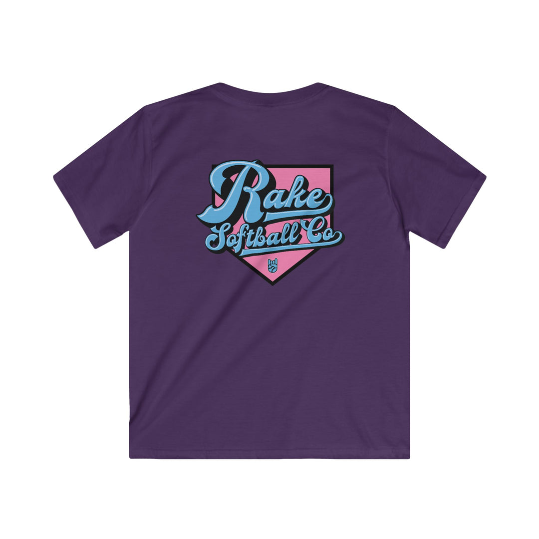 Kids Rake Softball Co. Tee - Rake Baseball Company - RAKE BASEBALL | BASEBALL T-SHIRT | BASEBALL CLOTHING | GOOD VIBES ONLY