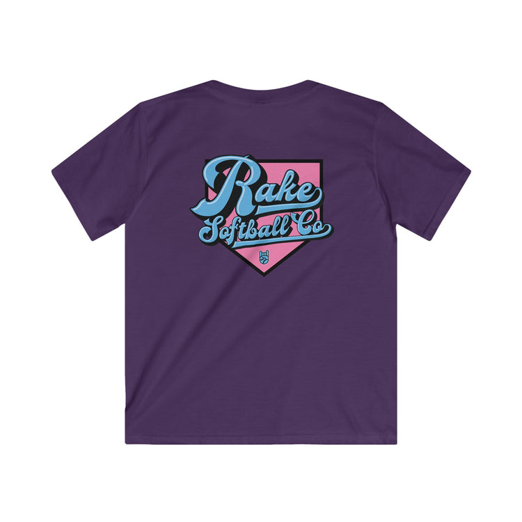Kids Rake Softball Co. Tee - Rake Baseball Company - RAKE BASEBALL | BASEBALL T-SHIRT | BASEBALL CLOTHING | GOOD VIBES ONLY