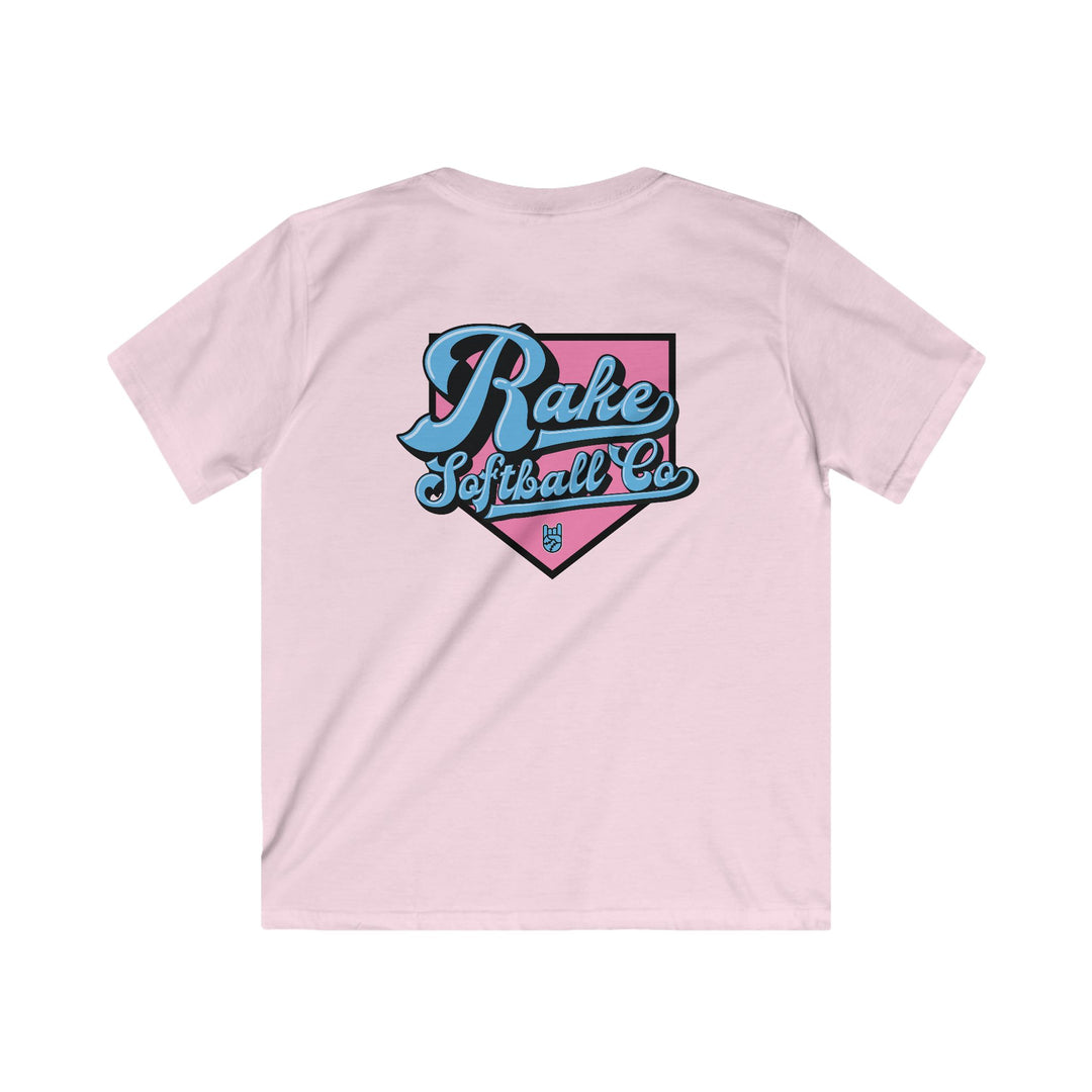 Kids Rake Softball Co. Tee - Rake Baseball Company - RAKE BASEBALL | BASEBALL T-SHIRT | BASEBALL CLOTHING | GOOD VIBES ONLY