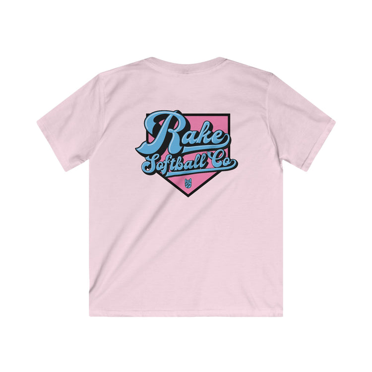 Kids Rake Softball Co. Tee - Rake Baseball Company - RAKE BASEBALL | BASEBALL T-SHIRT | BASEBALL CLOTHING | GOOD VIBES ONLY